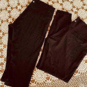 NEW Lululemon Wunderunder Crops Capris 12 black